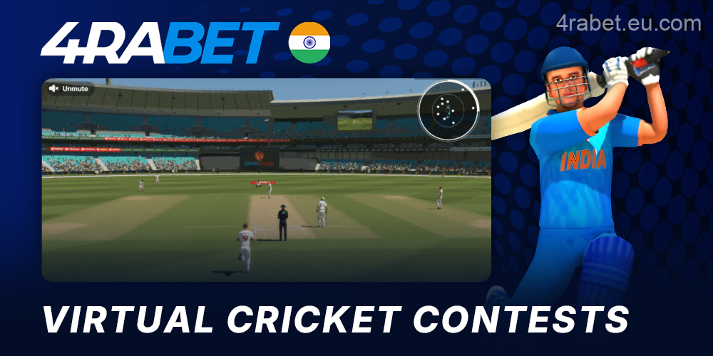 Virtual cricket betting at 4rabet India